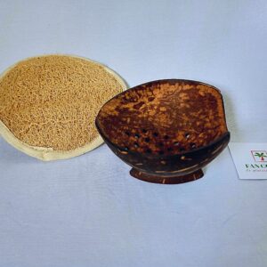 Porte-savon en noix de coco et éponge luffa