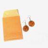 Boucles d'oreilles en noix de coco semi poli